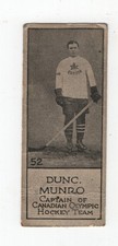 1924 Rare Dunc Munroe Willard's hockey  Captain Olympic Team card #52 G 199.99$