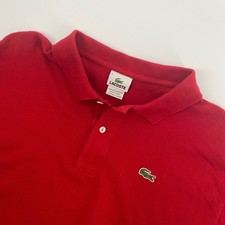 Lacoste Polo Shirt Mens 9 3XL Red Short Sleeve Cotton Pique Classic Tennis Prep