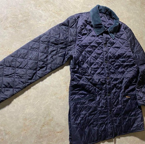 Barbour Steppjacke Herren M Navy Cord Kragen Vintage Warm Oberbekleidung - Bild 5 von 18