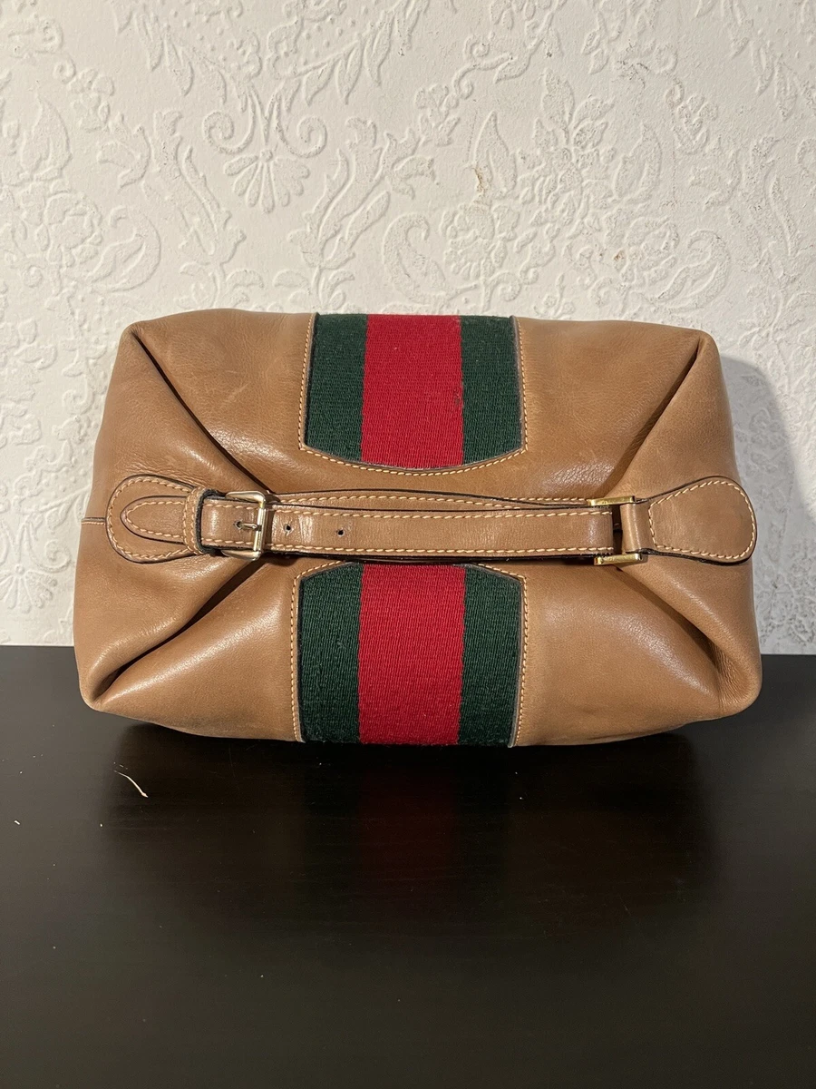 Vintage Gucci Handbag in Brown Leather 1950s 