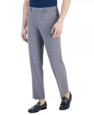 Perry Ellis Mens Portfolio Modern Fit Stretch Dress Pants Slacks, Multicoloured, 40x32w x 32L