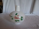 Vintage hand painted milk glass oil lamp chimney