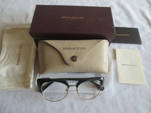GIGI Barcellona Oro/Verde Occhio Di Gatto Occhiali da vista Frames.  RIVIERE. con custodia. | eBay