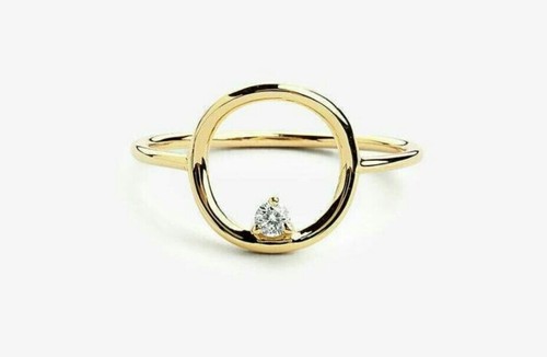 14K Solid Gold Diamond Ring For Women Solitaire Diamond Ring Christmas Gift. - Picture 16 of 24