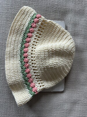 Hand Weaving Wooly Cloche Hat Handmade