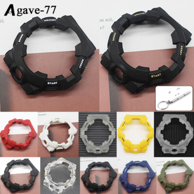Rubber Watch Bezel Case Cover Replacement For Casio GA700 GA-700 Protection