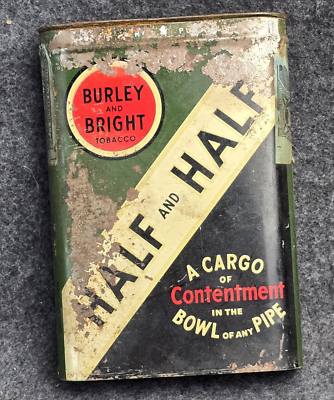 half and half burley and bright tobacco Vintage Pocket Tin burley and bright tobacco COLLECTION