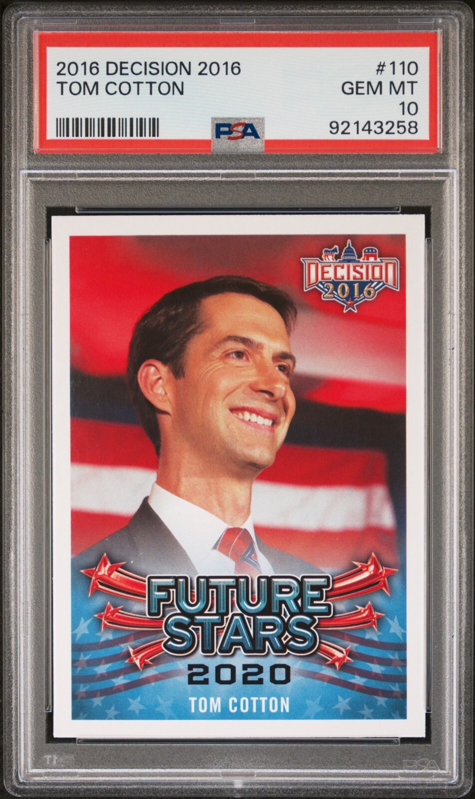 Tom Cotton 2016 Decision Rookie PSA 10 #110