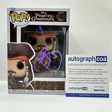 Johnny Depp AUTOGRAPH Pirates Of The Caribbean Jack Sparrow 1482 Signed Pop ACOA