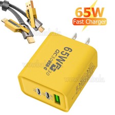 65W Fast Type C Wall Charger 4-In-1 65W Super Fast Cable For Cell Phone iPad