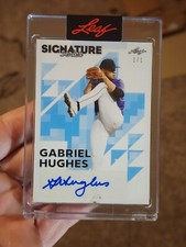 Gabriel Hughes 2023 Leaf Signature Series Pixel Art Auto #d 1-1 ROCKIES 1ST RD