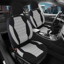 2x Sitzbezüge passend für Audi A1 8X ab 2010-2018 (Schwarz-Grau) | PRIME