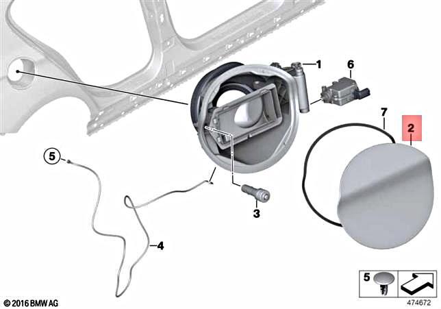 BMW OEM 16-18 M2 Fuel Door-gas Cap Hatch 51178068243 for sale 