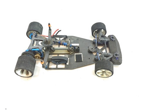 Vintage CRC Carbon Fiber 1/12 Scale 2wd Pan Car Roller Rolling Chassis w/ Body U - Picture 7 of 14