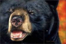Bear Tile Mural Backsplash Justin Sparks Wildlife Art JSA007