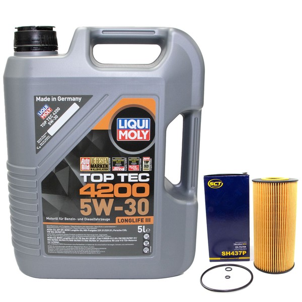 MotoröL Set 5W-30 5 Liter + ÖLfilter SH 437 P FüR Mercedes-Benz G Klasse-image