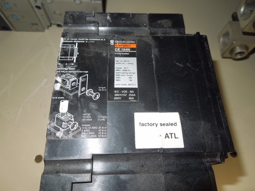 Merlin Gerin #38813 Compact CE 104N 60A 3P 480VAC Circuit Breaker Used - Picture 3 of 3