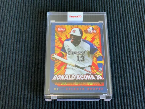 2021 TOPPS PROJECT 70 #726 RONALD ACUNA JR / SKET ONE *ENCASED ART*  BRAVES
