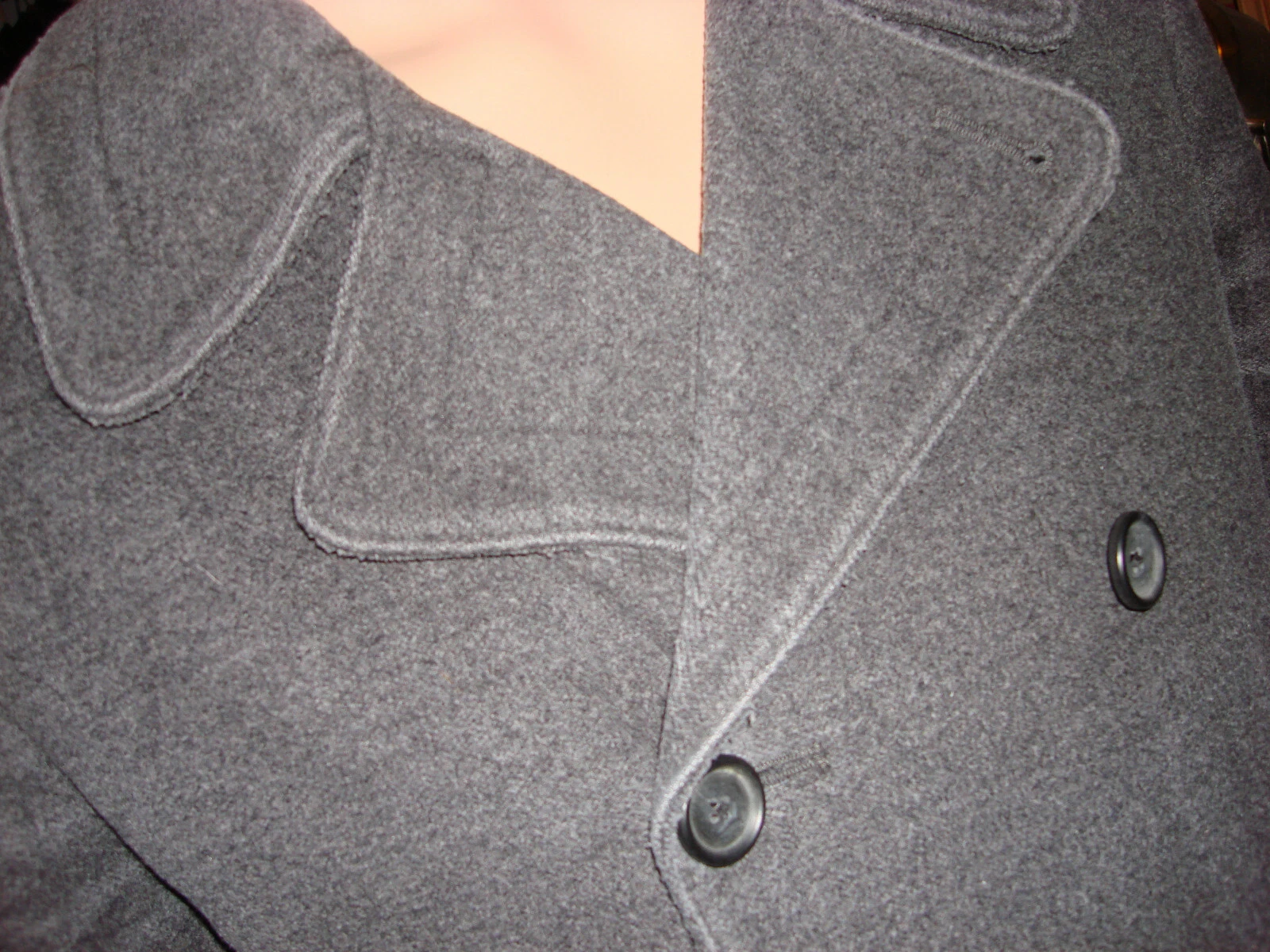 NEW $800 MARC JACOBS SLIM WOOL DOUBLE BREASTED DISTRESSED PEACOAT JACKET COAT image 6