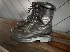 Harley Davidson Sydney 6 Inch Sz 7M Black Leather Motorcycle Boots D87005 Womens