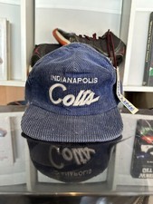 Indianapolis Colts Sports Specialties Script Hat Corduroy 90s DEADSTOCK Vintage
