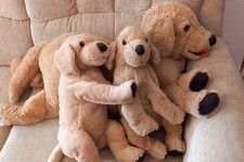 3 HUND IKEA GOSIG GOLDEN Retriever ca. 70 cm + 2 WELPEN Stoffhund  TOP GEPFLEG