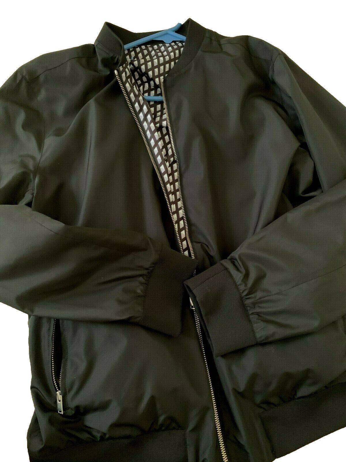 COS Reversible zip-up jacket solid Black & Geo Pa… - image 7