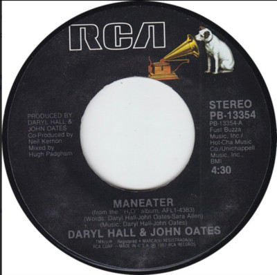 Daryl Hall + John Oates   Maneater / Delayed Reaction 45 Rpm Record