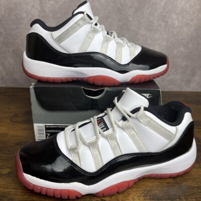 Jordan 11 Retro Mid Concord-Bred Size 7 GS 528896-160 Black Red