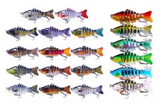 20PCS Bulk Swimbait Multi Jointed Fishing Lures Tackle Bait Hooks Crankbait USA