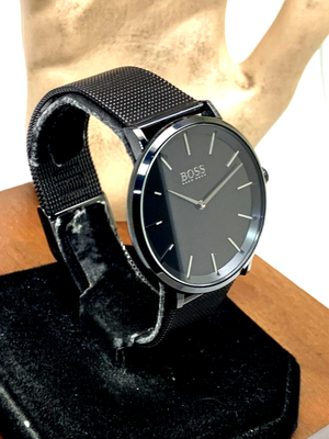 Orologio Uomo BOSS Collezione HORIZON - Al Quarzo, Cassa 40mm, Bracciale In Maglia Metallica Nera, 1513542