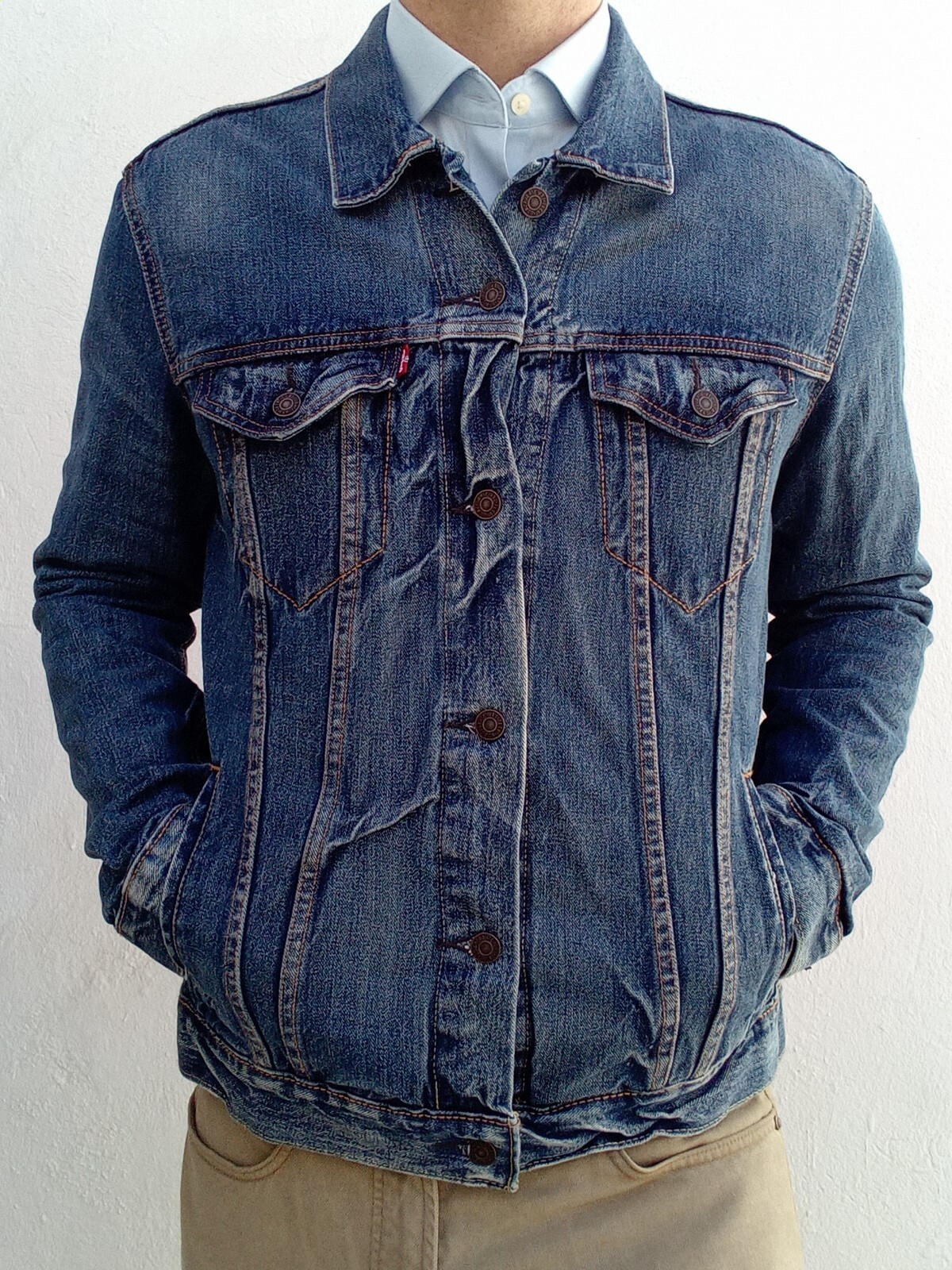 Levi's Strauss Men's Blue Denim Jacket Size 40 UK Vintage RRP £200 image 6