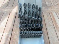25 Tlg HSS-R Din Stahl Spiralbohrer Metallbohrer Bohrer Set Satz Ø 1 - 13 Mm