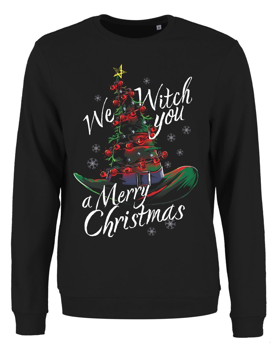 Sweater We Witch You A Merry Christmas Christmas Jumper Women's Black