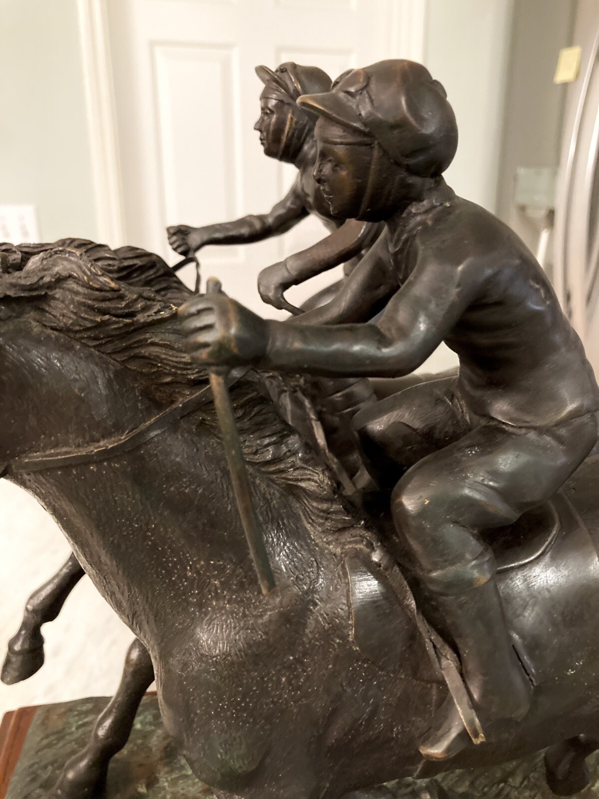Maitland Smith Bronze Race Horses/Jockeys Statue Vintage eBay