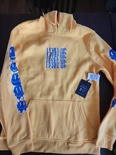 NWT Trademark Brooklyn Cloth Men's Yellow Hoodie LEVEL UP NEVER QUIT Medium