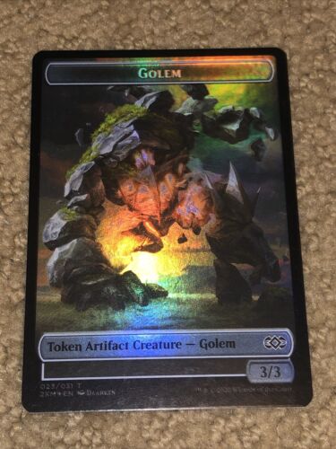 Double Masters GOLEM / WOLF Double Sided Token FOIL M/NM - Picture 1 of 2