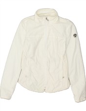 North Sails Womens Rain Jacket Uk 10 Small Off White Polyamide Bk30