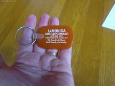 Vintage Rome Ny Lamonica Amc Jeep Renault Dealer Keychain Key Ring Collectible