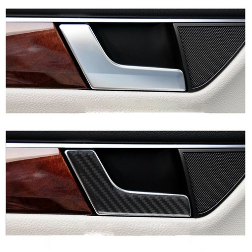 Cubierta de manija de puerta interior de fibra de carbono para Mercedes-Benz W204 2007-2013 - Imagen 6 de 10