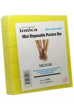 40pcs/pack Disposable Pedi Scrubber Callus Remover Pumice Stone Yellow Medium