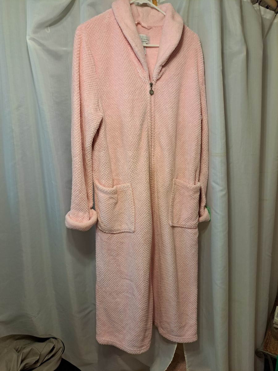 karen neuburger House Coat Pink L Encore Robe Retail $67