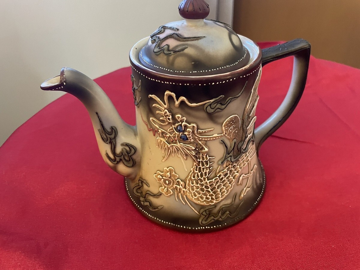Vintage Moriage Dragonware Tea Set Japan Raised Star on