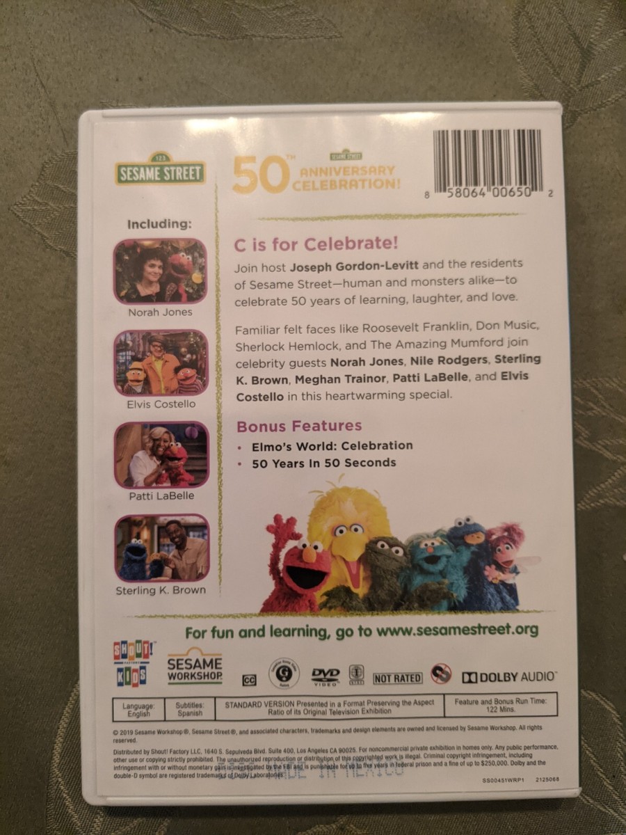 Sesame Street's 50th Anniversary Celebration! - DVD - VERY GOOD