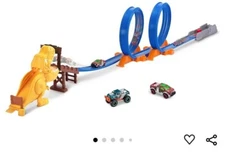 Metal Machines T-Rex Attack Building Trackset with Mini Racing Car for Unisex...