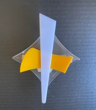 Vintage 1980  s Hair Barrette New Wave Memphis Style Lucite Acrylic Germany 6  