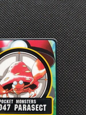 Parasect Pokemon Sticker Card Sealdass 1998 Japanese No.047 Bandai