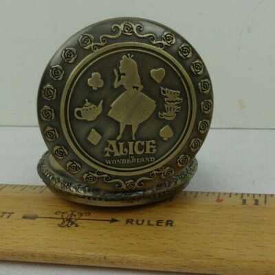 Alice In Wonderland Cheshire Cat Pocket Watch SHIPPING AVAILABLE Alice in Wonderland Alice Pocket Watch, Alice main image 3