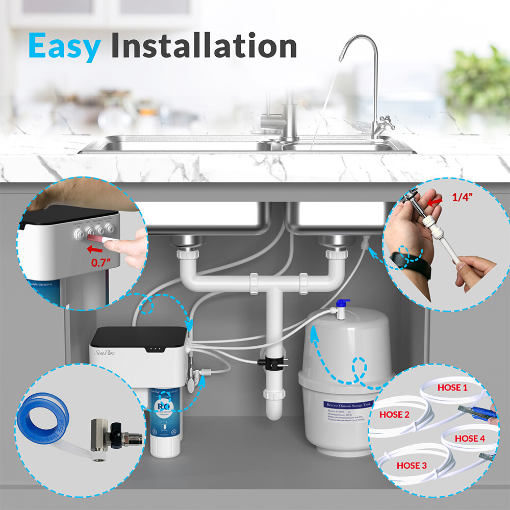 5Stage Alkaline Minerals Reverse Osmosis Drinking Water Filter System