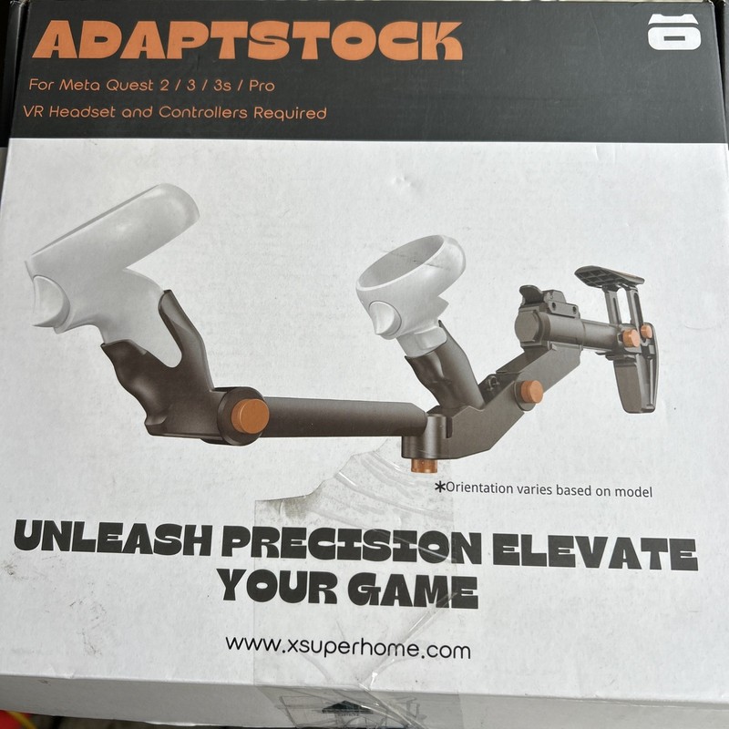 X-SUPER HOME VR Gunstock Meta Quest 3S 3 2 Pro Magnetic FPS Gun Stock GRAY